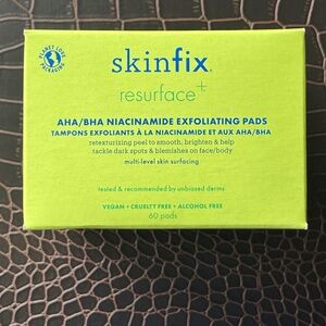 Skinfix Resurface+ AHA/BHA Niacinamide Exfoliating Pads NEW/in BOX
